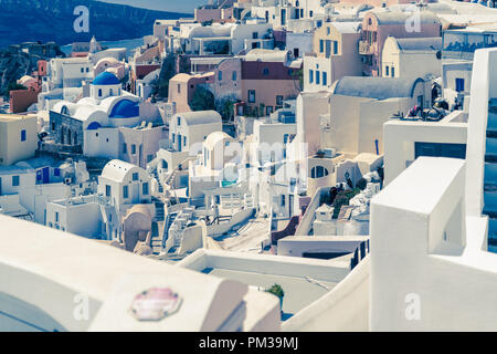 Decorazione tradizionale elemento nel villaggio di Oia - Santorini Island, Grecia Foto Stock