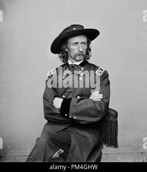 Generale George Custer, circa 1865. Riferimento al file # 1003 026 - THA Foto Stock