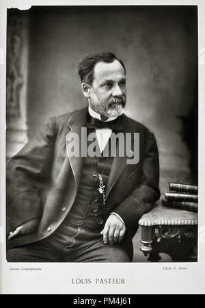 Ritratto di Louis Pasteur (1822 - 1895), microbiologo francese e farmacia, circa 1880 Riferimento File # 1003 550THA Foto Stock