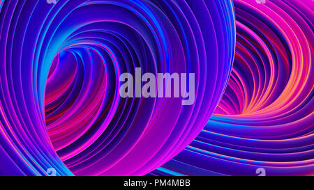 3D fluido astratta sfondo con olografica forme di liquido in movimento. Foto Stock