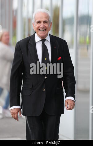 Il funerale di Barry Elliott, la metà dei bambini del duo della commedia i chuckle Fratelli, al New York Stadium a Rotherham con: Don Maclean dove: Rotherham, Regno Unito quando: 17 Ago 2018 Credit: John Rainford/WENN Foto Stock