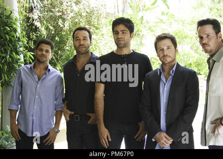 Jerry Ferrara, Adrian Grenier, Jeremy Piven, Kevin Connolly e Kevin Dillon "' Entourage Stagione 8 Portrait Session, 28 luglio 2011. La riproduzione da parte di American tabloid è assolutamente vietato. Riferimento al file # 31039 032CCR per solo uso editoriale - Tutti i diritti riservati Foto Stock