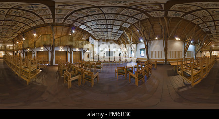 Visualizzazione panoramica a 360 gradi di Centro culturale sala teatro - pianificazione di Imre Makovecz