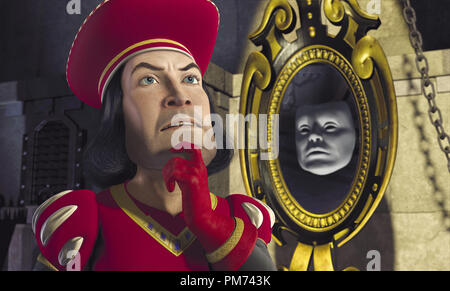 Film still / Pubblicità ancora da 'Shrek' Lord Farquaad di Duloc © 2001 DreamWorks Riferimento File # 30847373THA per solo uso editoriale - Tutti i diritti riservati Foto Stock