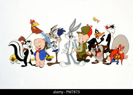 Film still da 'il bug e Tweety Show' Pepe Le Pew sirena antinebbia Livorno, Porky Pig, Wile E. Coyote, Roadrunner, Bugs Bunny, Elmer Fudd, Daffy Duck, Tazmanian Devil, Tweety Bird, Silvestro e Yosemite Sam 1998 Riferimento File # 30996165THA per solo uso editoriale - Tutti i diritti riservati Foto Stock