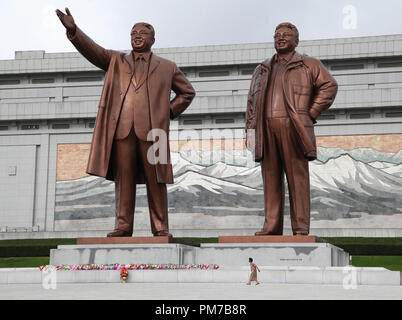 Mansudae Grand monumento di Pyongyang Foto Stock