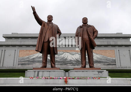 Mansudae Grand monumento di Pyongyang Foto Stock