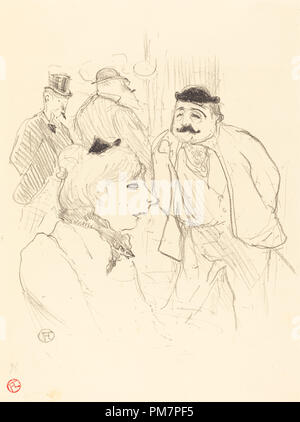 La tige (Moulin-Rouge). Data: 1894. Medium: litografia in nero su carta velin. Museo: National Gallery of Art di Washington DC. Autore: Henri de Toulouse-Lautrec. TOULOUSE-LAUTREC, HENRI DE. Foto Stock