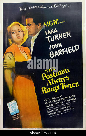 "Il postino di anelli sempre due volte l' 1946 MGM Poster di riferimento file # 31386 611THA Foto Stock