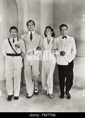 Claude Rains, Paul Henreid, Ingrid Bergman e Humphrey Bogart ,'Casablanca' 1942 Warner Riferimento File # 31386 750 THA Foto Stock