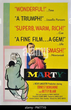 'Marty' 1955 File manifesto riferimento # 31386 821THA Foto Stock