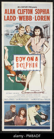 Studio Pubblicità: "ragazzo su un delfino', 1957 XX Century Fox Poster Alan Ladd, Clifton Webb, Sophia Loren Riferimento File # 31780 688 Foto Stock