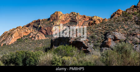 Redstone colline, Klein Karoo, Sud Africa Foto Stock