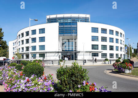 Gateway orientale edificio, Brunel University di Londra, Kingston Lane, Uxbridge, London Borough of Hillingdon, Greater London, England, Regno Unito Foto Stock