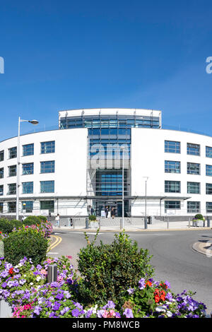 Gateway orientale edificio, Brunel University di Londra, Kingston Lane, Uxbridge, London Borough of Hillingdon, Greater London, England, Regno Unito Foto Stock