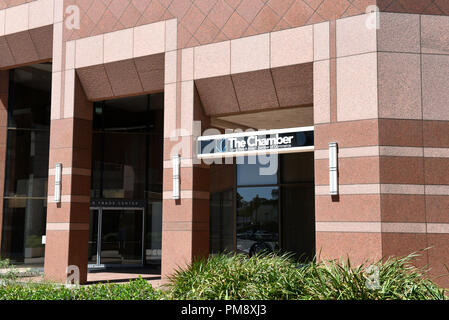 LONG BEACH, California - 10 settembre 2018: lunga spiaggia della Camera di commercio al One World Trade Center. Foto Stock