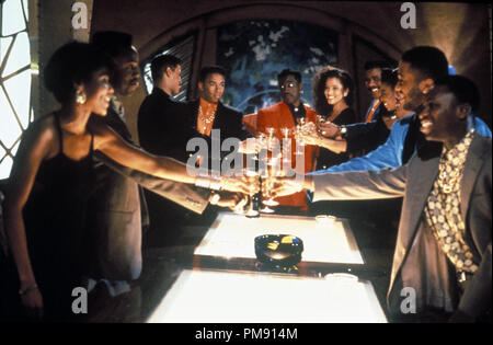 Film still o pubblicità ancora da 'New Jack City' Mario Van Peebles, Wesley Snipes e Michael Michele © 1991 Warner Brothers Tutti i diritti riservati Riferimento File # 31527076THA per solo uso editoriale Foto Stock