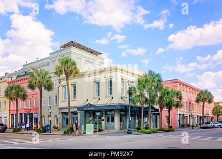 La Vendue, un hotel boutique, è raffigurato, 5 aprile 2015, a Charleston, Carolina del Sud. Foto Stock