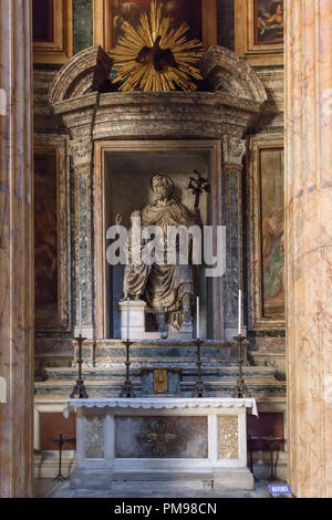 Statua di San Giuseppe e il Santo Bambino, Pantheon a Roma Italia Foto Stock