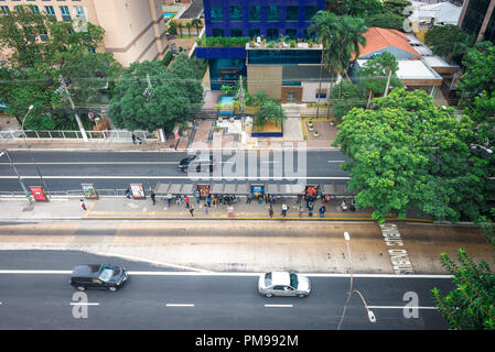 Sao Paulo, Brasile, maggio 26, 2018: vista sulla strada della città più grande in America Latina Foto Stock