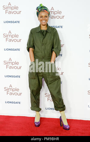 Londra, Regno Unito. Xvii Settembre 2018. Gemma Cairney presso la UK Premiere di un semplice favore lunedì 17 settembre 2018 tenutasi Al BFI Southbank di Londra. Nella foto: Gemma Cairney. Foto di Julie Edwards. Credito: Julie Edwards/Alamy Live News Foto Stock