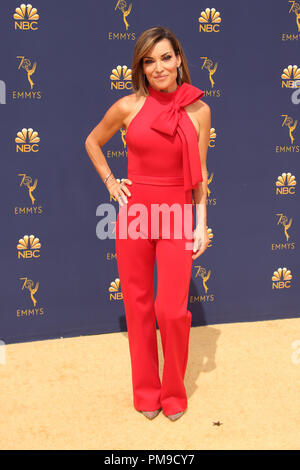 Los Angeles, Ca, Stati Uniti d'America. Xvii Sep, 2018. Kit Hoover al settantesimo Primetime Emmy Awards presso il Microsoft Theatre di Los Angeles, la California il 17 settembre 2018. Credito: Faye Sadou/media/punzone Alamy Live News Foto Stock