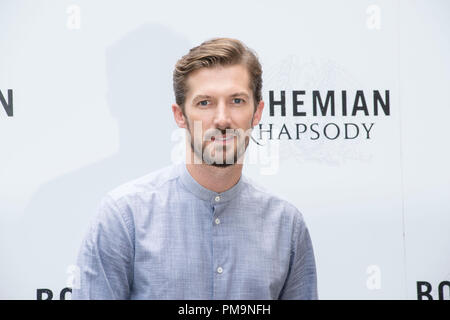 Roma, Italia. Xviii Sep 2018. Gwilym Lee frequentando il photocall di Bohemian Rhapsody all'Hotel De Russie a Roma Credito: Silvia Gerbino/Alamy Live News Foto Stock