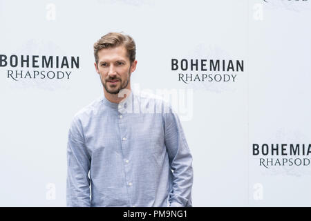 Roma, Italia. Xviii Sep 2018. Gwilym Lee frequentando il photocall di Bohemian Rhapsody all'Hotel De Russie a Roma Credito: Silvia Gerbino/Alamy Live News Foto Stock