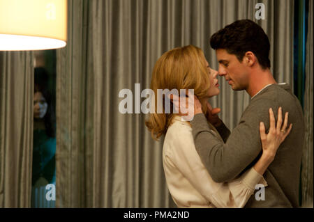 Mia Wasikowska come "India", Nicole Kidman come 'Evie' e Matthew Goode come "Zio Cha sul set di Stoker. Foto Stock