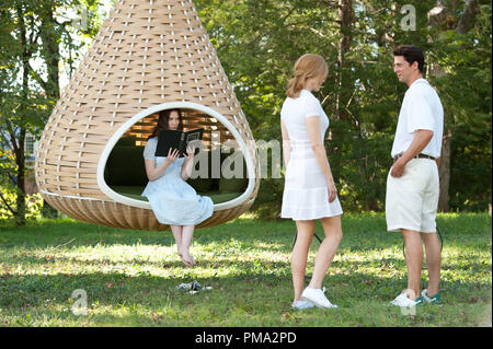 Mia Wasikowska come "India", Nicole Kidman come "Evie" e Matthew Goode come lo zio Charlie' sul set di Stoker. Foto Stock