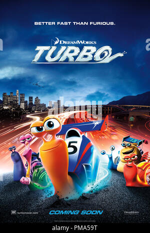 DreamWorks Animation "Turbo" 2013 Poster la voce di Ryan Reynolds come Turbo Foto Stock