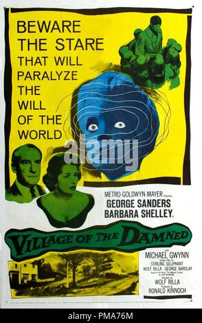 "Villaggio dei dannati' (1960) MGM Poster George Sanders Riferimento File # 32263 032THA Foto Stock