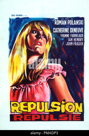 Repulsione - Poster Belga 1965 Royal Films International Catherine Deneuve Riferimento File # 32509 305THA Foto Stock