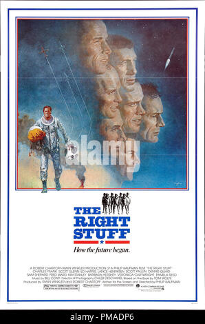 " Il diritto roba' - noi Poster 1983 Warner Bros Ed Harris, Dennis Quaid, Sam Shepard, Scott Glenn, Fred Ward, Charles Frank, William Russ Riferimento File # 32509 310THA Foto Stock