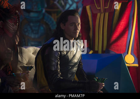 Tom Hiddleston in Thor: Ragnarök (2017) Marvel Studios Foto Stock