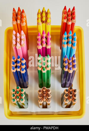 Legno matite di colore Foto Stock