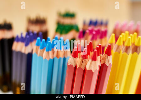 Legno matite di colore Foto Stock