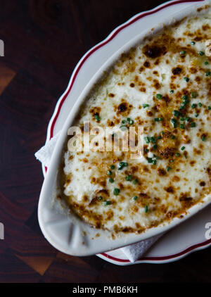 Bei contorni di gnoccis, insalate, verdure, pasta e patate per il ristorante della steak house francese americana ad Atlanta. Foto Stock