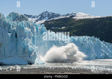 Meares Glacier, Prince William Sound, Chugach National Forest, Alaska. Foto Stock