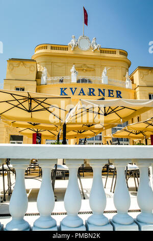 L'Hotel Kvarer in Opatija sull'Adriatico riviera croata Foto Stock
