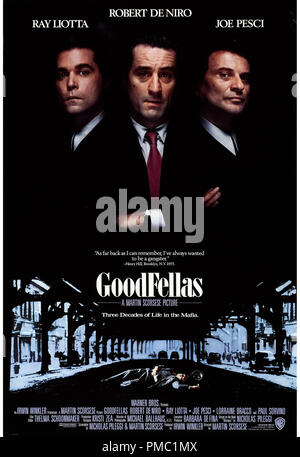 Robert De Niro, Ray Liotta, Joe Pesci, Goodfellas (Warner Brothers, 1990). Poster di riferimento file # 33595 597 THA Foto Stock