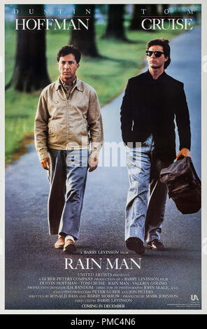 Dustin Hoffman, Tom Cruise, Rain Man (United Artists, 1988). Poster di riferimento file # 33595 888THA Foto Stock
