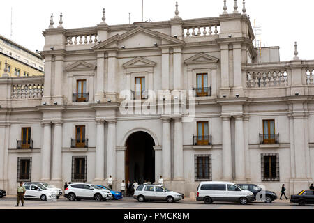 La Moneda Palace, Santiago del Cile Foto Stock