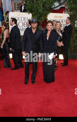 Gli arrivi al 'la 63rd Annuale di Golden Globe Awards' Tim McGraw, Faith Hill 16-01-2006 Riferimento File # 1081 086PLX per solo uso editoriale - Foto Stock