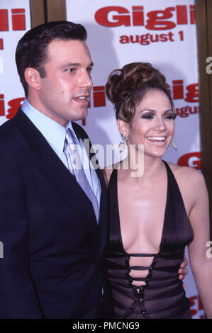 Gigli Premiere 7-27-2003 Ben Affleck e Jennifer Lopez Foto di Giuseppe Martinez / PictureLux Riferimento File # 21352 0108PLX per solo uso editoriale - Tutti i diritti riservati Riferimento File # 21352 0108PLX per solo uso editoriale - Tutti i diritti riservati Foto Stock