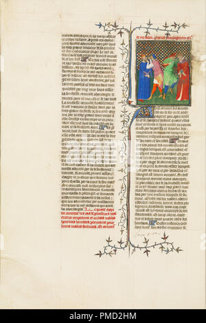 La mutilazione degli imperatori bizantini Giustiniano II e Phillipicus. Data/Periodo: ca. 1413 - 1415. Folio. Tempere, foglia oro, oro dipingere e inchiostro su pergamena. Altezza: 420 mm (16.53 in); larghezza: 296 mm (11,65 in). Autore: Sconosciuto. Foto Stock