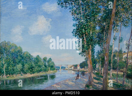 Saint-Mammès. Giugno Sunshine. Data/Periodo: 1892. La pittura. Olio su tela. Altezza: 660 mm (25,98 in); larghezza: 925 mm (36.41 in). Autore: Alfred Sisley. SISLEY ALFRED. Foto Stock