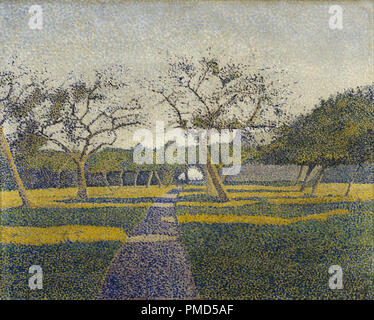 Orchard a La Louvière. Data/Periodo: 1890. La pittura. Olio su tela. Larghezza: 67 cm. Altezza: 54 cm (senza telaio). Autore: ALFRED WILLIAM FINCH. Foto Stock