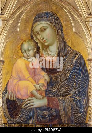 La Madonna e il bambino. Data/Periodo: 1367. Larghezza: 86,2 cm. Altezza: 117,8 cm (completa). Autore: Barnaba da Modena. Foto Stock