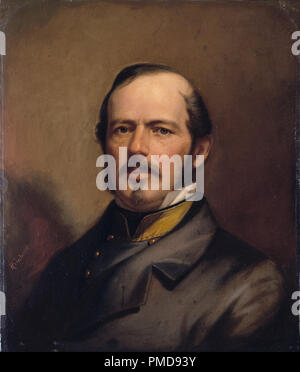 Joseph Eggleston Johnston. Data/Periodo: ca. 1860-1861. Olio su scheda artista. La pittura. Altezza: 292 mm (11.49 in); larghezza: 248 mm (9,76 in). Autore: Benjamin Franklin Reinhart. Foto Stock